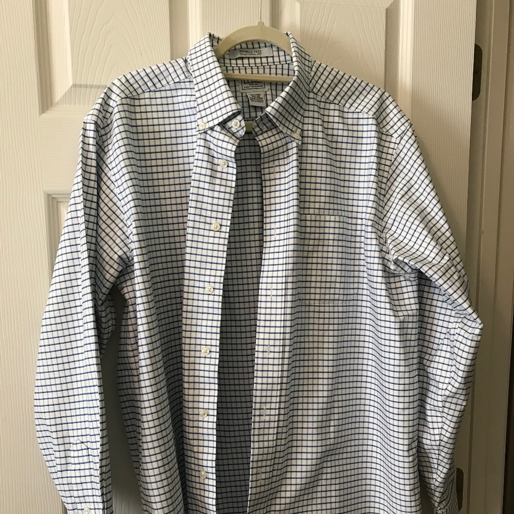 Blue plaid button down